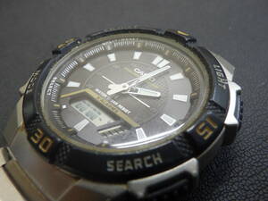 CASIO カシオ AQ-S800W タフソーラー 2針 腕時計 黒文字盤 ブラック デジアナ ラウンド メンズ