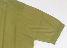 新品 John Smedley　ジョンスメドレー 最高級シーアイランドコットン XLサイズ Tシャツ　WILLOW GREEN_画像3