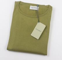 新品 John Smedley　ジョンスメドレー 最高級シーアイランドコットン XLサイズ Tシャツ　WILLOW GREEN_画像5