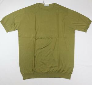 新品 John Smedley　ジョンスメドレー 最高級シーアイランドコットン XLサイズ Tシャツ　WILLOW GREEN