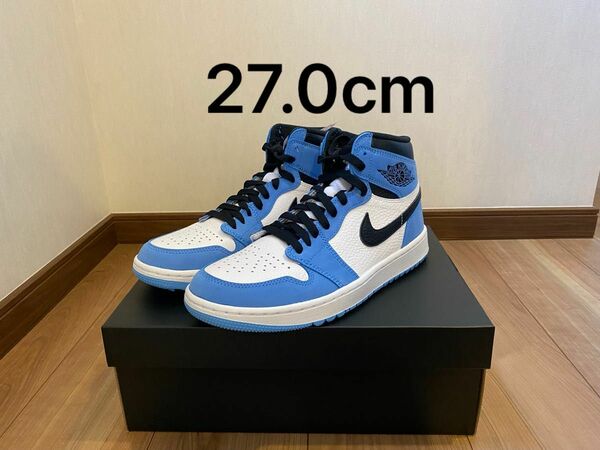 27.0cm Nike AirJordan1High Golf ナイキ エアジョーダン1 ハイ ゴルフ ユニバーシティブルー