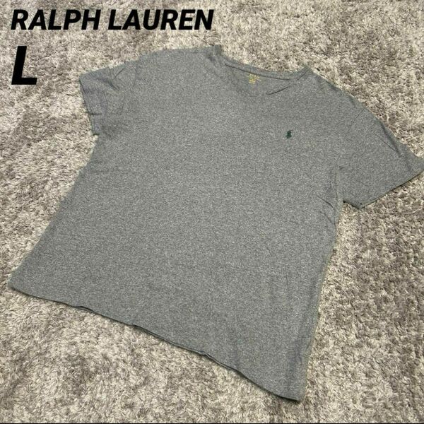 POLO RALPH LAUREN ラルフローレン 半袖 Tシャツ ロゴシャツ グレー Tシャツ ロゴ刺繍