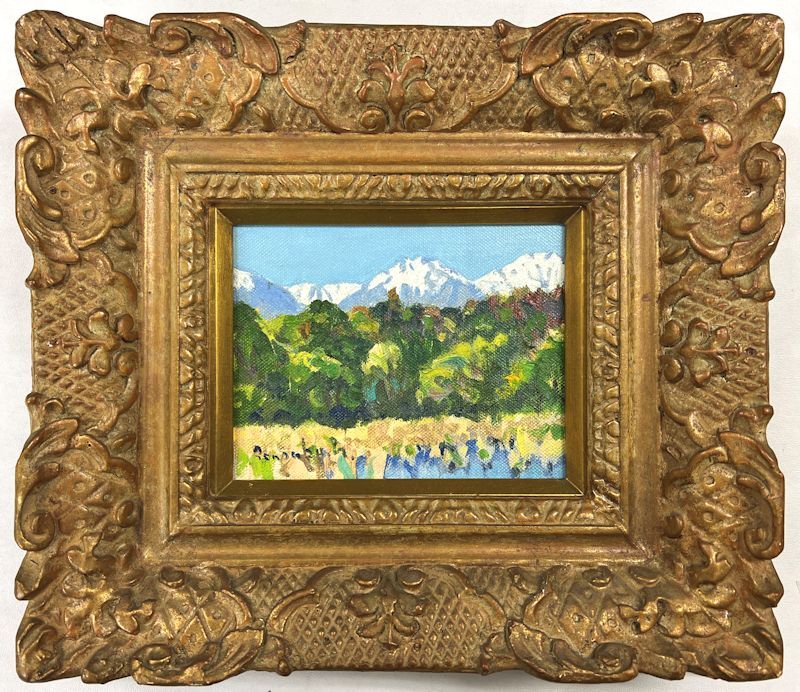 [FCP] Authenticité garantie Peinture à l'huile Zensaku Nakamura n° 0 Alpes du Nord et gorge de Sai Récipiendaire du Japan Art Academy Award Nitten Directeur exécutif Issui-kai Ordre du Soleil levant de 4e classe avec ruban d'or, peinture, peinture à l'huile, Nature, Peinture de paysage