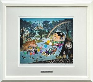 【FCP】 真作保証 藤城清治 限定レフグラフ35x41.5cm 「ケロヨンワールド」※保証書有 紫綬褒章 勲四等旭日小授章 栃木県那須町に美術館有