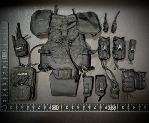 [ price increase expectation ]DAMTOYS made model 1/6 scale man figure for equipment costume Tacty karu body armor - pouch great number set ( unused 