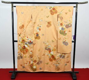 振袖 成人式 結婚式 蝶々 車 身丈147.5cm 裄丈63cm ★着物 f-868 桜庭呉服店