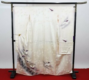 振袖 作家 成人式 結婚式 とり 鳥 舞鶴 身丈157cm 裄丈65.5cm ★着物 f-854 桜庭呉服店