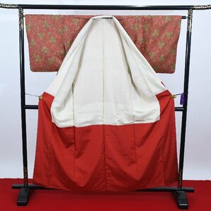 大島紬 ボタニカルフラワー 唐花草 身丈153cm 裄丈65cm ★着物 pb-2699 桜庭呉服店の画像8