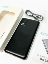 [YON-A60307286] モバイルバッテリー 20000mAh 大容量 同時充電可 type-C 2USBポート スマホ充電器 iPhone Android 停電対策_画像7