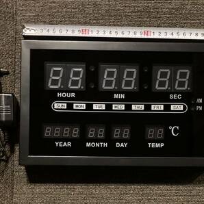 LED デジタル ネオン クロック ライト ブルー ランプ 壁掛け 卓上 時計 日付 温度計 アメリカン 雑貨 ダイナー ガレージ バー インテリアの画像7