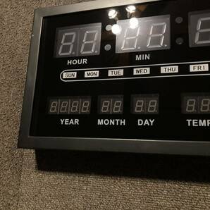 LED デジタル ネオン クロック ライト ブルー ランプ 壁掛け 卓上 時計 日付 温度計 アメリカン 雑貨 ダイナー ガレージ バー インテリアの画像8