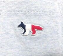 新品★Maison Kitsune★メゾンキツネ★クルーネックTシャツ★トリコロール フォックス ロゴ刺繍★Mサイズ_画像4