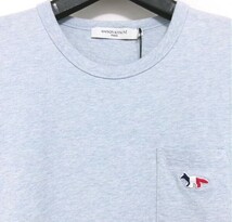 新品★Maison Kitsune★メゾンキツネ★クルーネックTシャツ★トリコロール フォックス ロゴ刺繍★Mサイズ_画像3