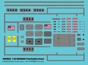 送料込【定額】メビウス 2001年宇宙の旅 1/55 ムーンバス向け　プロップレプリカデカール　高品質シルクスクリーン印刷