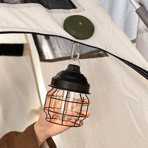 ランタンフック マグネット式 テント用 タープ用 カラビナ付き 小型LEDの画像3
