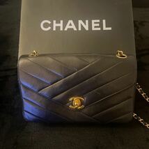 CHANEL シャネル　ラムスキン　Wチェーンショルダーバッグブラックゴールド金具　ヴィンテージ_画像1