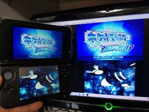 ★美品★ ゲーム実況 3DSLL 『キャプチャー機能付き』ブラック 偽トロ 本体 PCとの接続用ケーブル ★保証有★