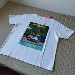 1点のみ●未使用 ユニクロ UNIQLO 半袖 UT ソフィアコッポラ Tシャツ L レディース beach white ゆったり リラックスフィット● 送料無料