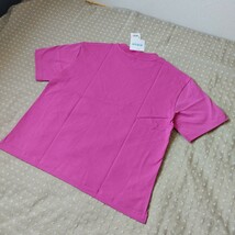 未使用 タグ付 ユニクロ UNIQLO エアリズム コットン 半袖 Tシャツ M ゆったりシルエット 身幅51 pink●色違い有●ネコポ 送料無料_画像8