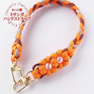 No.465【ハンドメイド パラコード ハンドストラップ スマホストラップ 携帯ストラップ パラコードストラップ◆