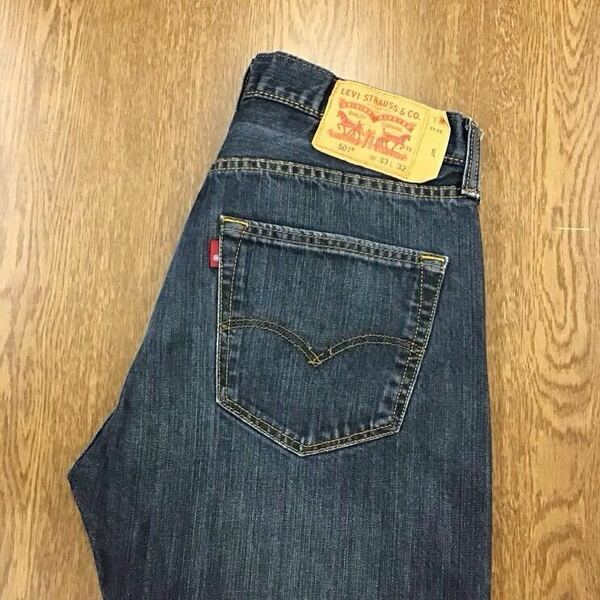 【FD195】Levi's 501 W33 L32 定番ストレート 色落ち加工 ジーンズ ジーパン デニムパンツ メンズブランド古着 リーバイス501 送料無料