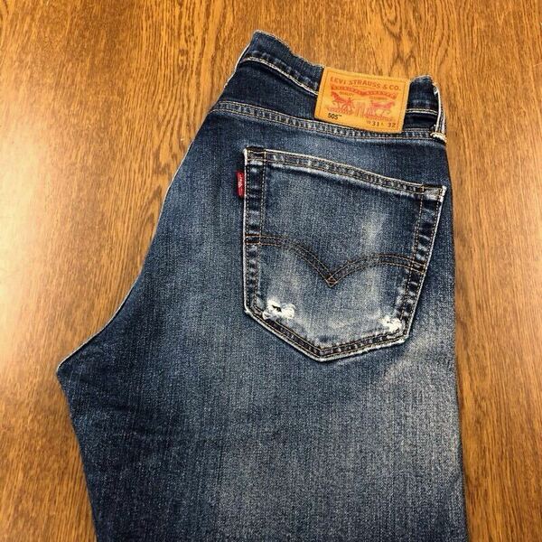 【FD100】Levi's 505 W31 L32 色落ち加工 ジーンズ ジーパン デニムパンツ ストレッチ生地 メンズブランド古着 リーバイス505 送料無料