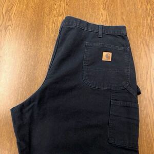 【FD112】Carhartt W46 L30 大きいサイズ ビッグサイズ ペインターパンツ ワークパンツ ネイビー メンズブランド古着 カーハート 送料無料