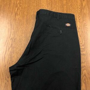 【FD142】Dickies W42 L30 大きいサイズ ビッグサイズ ワークパンツ ブラック 黒色 メンズブランド古着 ディッキーズ 送料無料