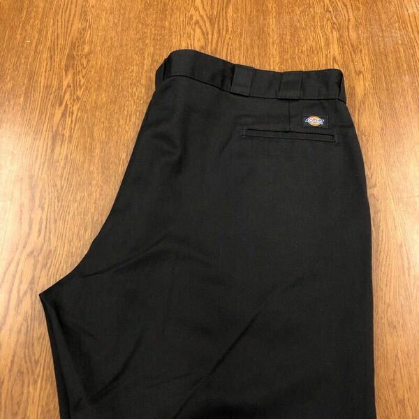 【FD144】Dickies W48 L30 大きいサイズ ビッグサイズ ワークパンツ ブラック 黒色 メンズブランド古着 ディッキーズ 送料無料