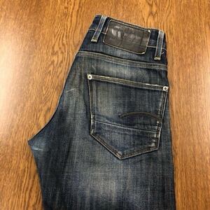 【FD237】G-STAR RAW W27 L32 色落ち加工 ジーンズ ジーパン デニムパンツ ストレッチ生地 ブランド古着 ジースターロウ 送料無料