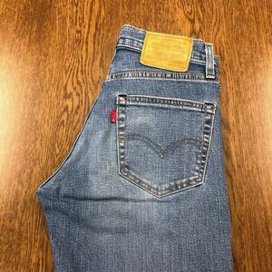 【FD243】Levi's 511 W28 L32 色落ち加工 ジーンズ デニムパンツ ストレッチ生地 裏地薄い起毛 ブランド古着 リーバイス511 送料無料