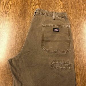 【FD270】Dickies W38 L32 ワークパンツ ブラウン　茶色 メンズブランド古着 ディッキーズ 送料無料 