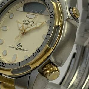 S408-T23-46◎ シチズン CITIZEN QZ メンズ ダイバーズ デジアナ プロマスター アクアランド の画像3