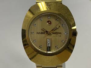 Ｓ410-86-600◎ ラドー RADO メンズ DIASHOCK jubile ゴールドフェイス デイデイト 自動巻き 不動