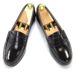  prompt decision REGAL 23.5cm coin Loafer Reagal lady's black black original leather slip-on shoes real leather commuting business going to school moccasin pe knee leather shoes 