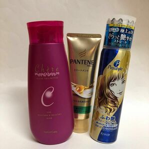 3つセット【シェール シャンプー】【パンテーン トリートメント】【プロスタイル つややかウェーブフォーム】エイジングヘアケア 