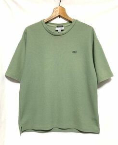 ★21SS　LACOSTE × BEAUTY&YOUTH 別注　1 TONE Tee ワニワッペン カノコ生地 オーバーサイズTシャツ オリーブ S