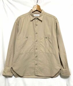 ★美品　GREEN LABEL RELAXING　UNITED ARROWS　コットンナイロン混 オーバーサイズシャツ ベージュ M