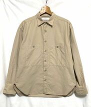 ★美品　GREEN LABEL RELAXING　UNITED ARROWS　コットンナイロン混 オーバーサイズシャツ ベージュ M_画像1