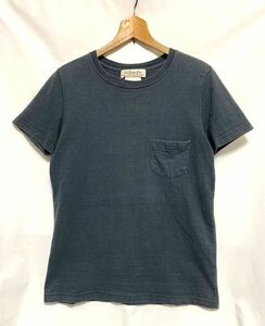 ★美品　REMI RELIEF レミレリーフ　グレー製品染め スラブコットン ポケットTシャツ 日本製 M