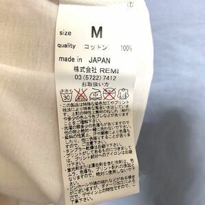 ★新品タグ付き REMI RELIEF レミレリーフ オフホワイト 上質コットン ポケットTシャツ 日本製 Mの画像6