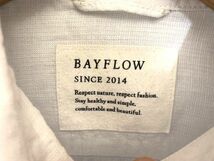 ★19SS 美品　BAYFLOW ベイフロー　リネン100％ レギュラーカラーシャツ ホワイト 2_画像6