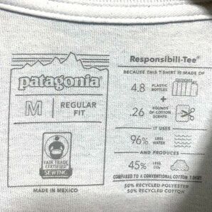 ☆20SS 美品 patagonia パタゴニア P-6 Logo Pocket Responsibili Tee ロゴプリント ポケットTシャツ ホワイト Mの画像6