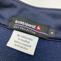 LECOQ GOLF ルコックゴルフ 裏起毛 ハーフジップ 長袖 Tシャツ ネイビー系 M [240101162532] ゴルフウェア メンズ_画像4