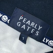 PEARLY GATES パーリーゲイツ ノースリーブ ポロシャツ 総柄 ネイビー系 1 [240101109932] ゴルフウェア レディース_画像3