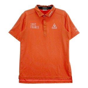 LECOQ GOLF ルコックゴルフ 半袖ポロシャツ メッシュ オレンジ系 L [240101125945] ゴルフウェア メンズ