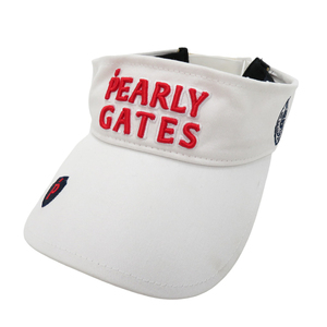 【1円】PEARLY GATES パーリーゲイツ 2022年モデル サンバイザー ホワイト系 FR [240101010657]