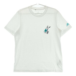 ADIDAS GOLF アディダスゴルフ HG3186 クルーネック 半袖Tシャツ ホワイト系 M [240101110650] ゴルフウェア メンズ