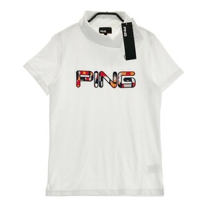 【新品】PING ピン 2023年モデル ハイネック 半袖Tシャツ ホワイト系 M [240101110377] ゴルフウェア レディース