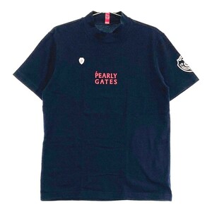 PEARLY GATES パーリーゲイツ 2022年モデル ハイネック 半袖 Tシャツ ブラック系 4 [240101159259] ゴルフウェア メンズ